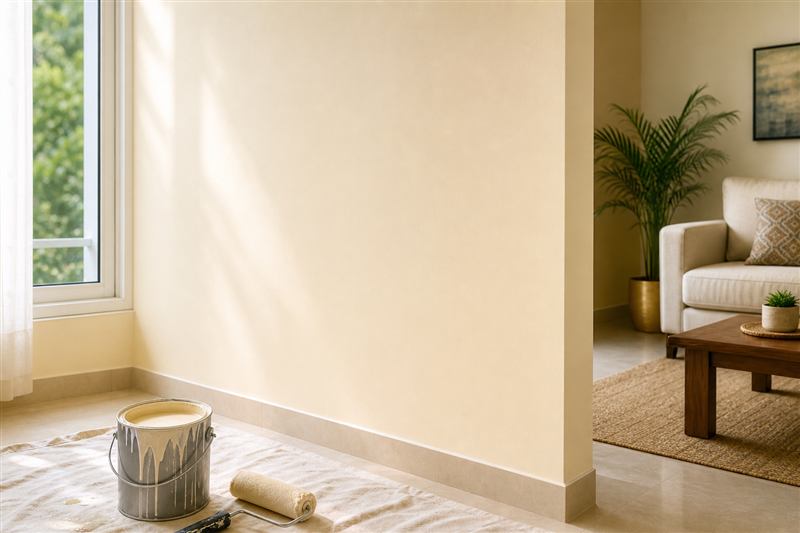 Interior paint emulsions for living rooms and bedrooms